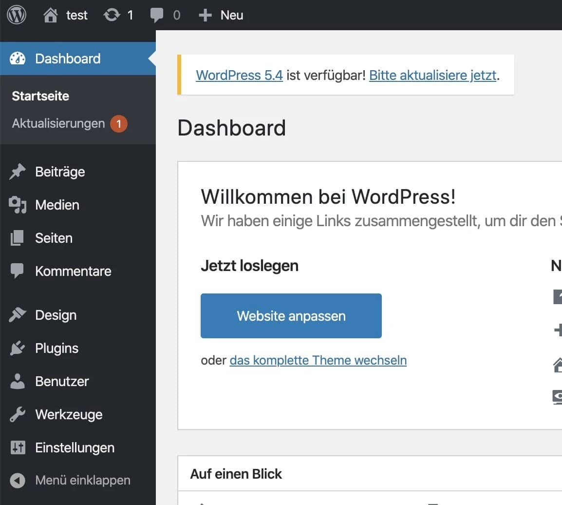 Neue WordPress-Version ist verfügbar