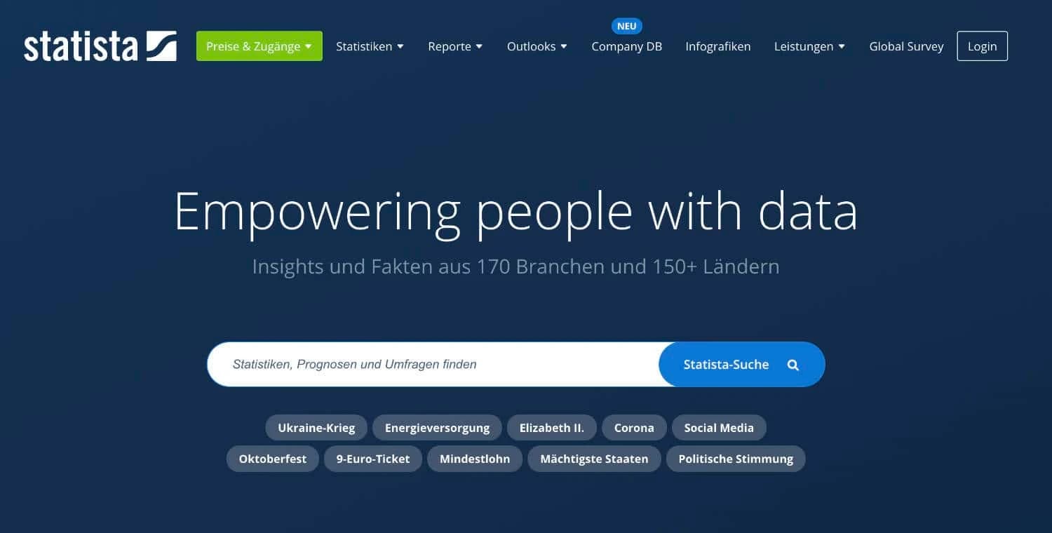 Statistiken verkaufen