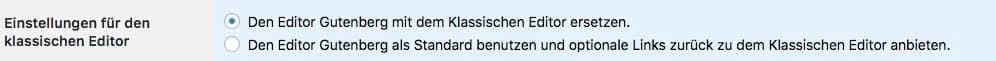 Modi des Classic Editors