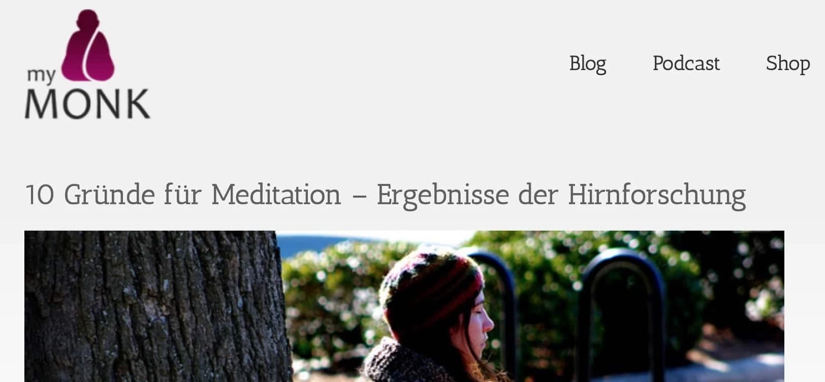 myMonk: Gründe für Meditation