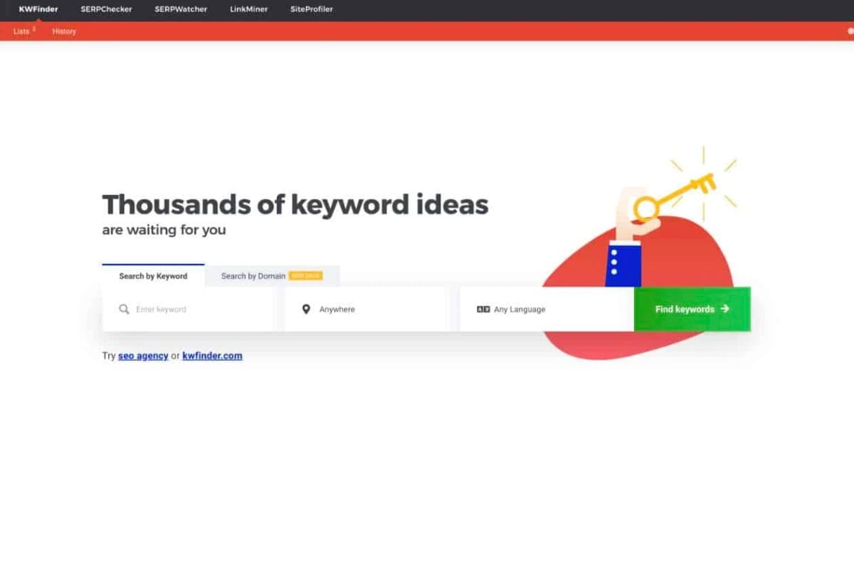 Oberfläche des KWFinders