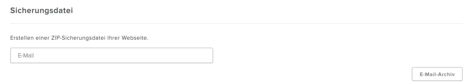 Backups kannst du dir bei Weebly als ZIP-Datei via E-Mail zusenden