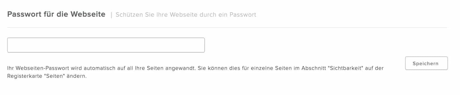 Bei Weebly kannst du einzelne Seiten oder deine gesamte Website mit einem Passwort schützen