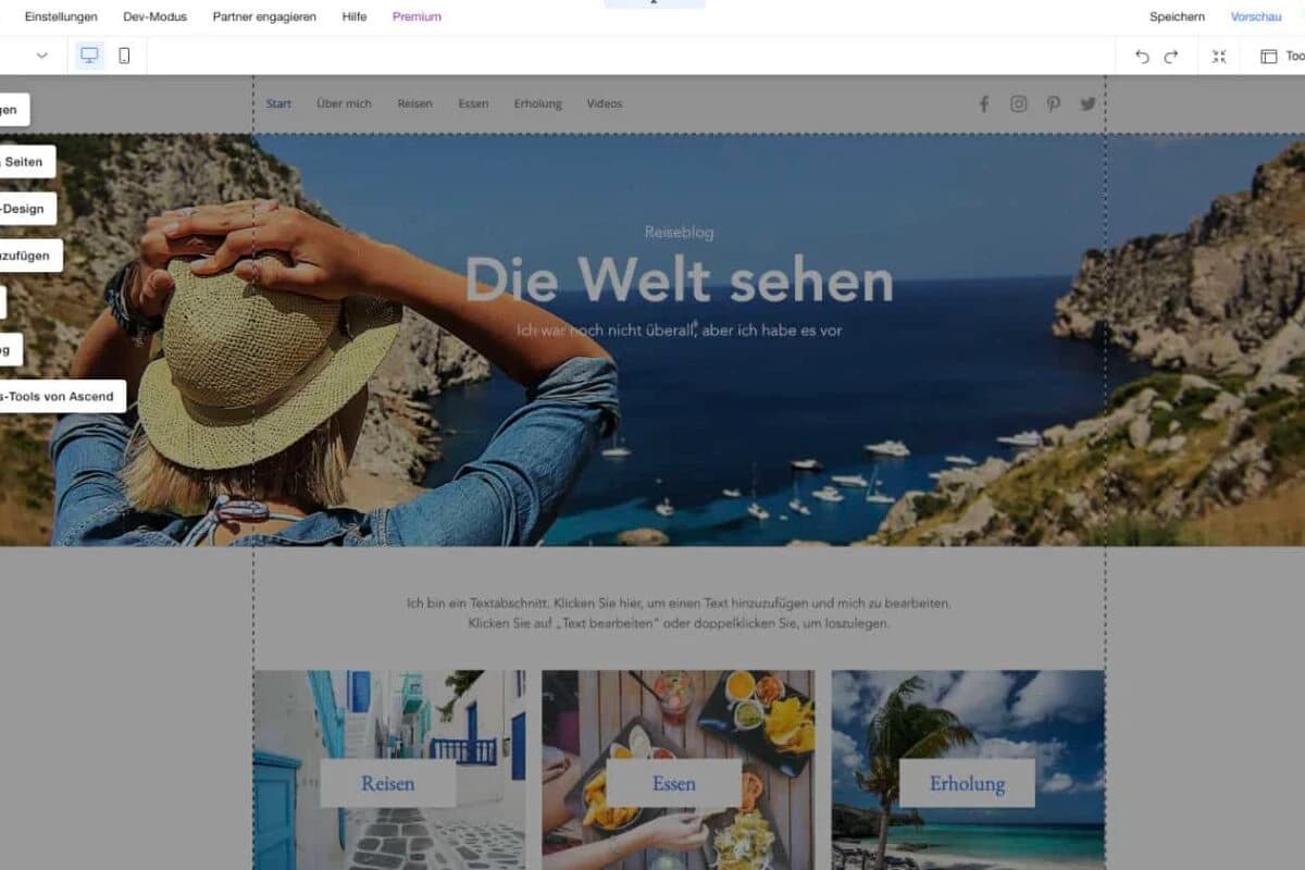 WIX Website bearbeiten