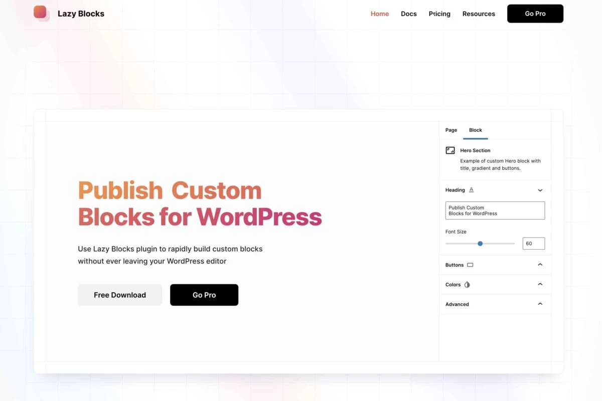 Custom Blocks Constructor