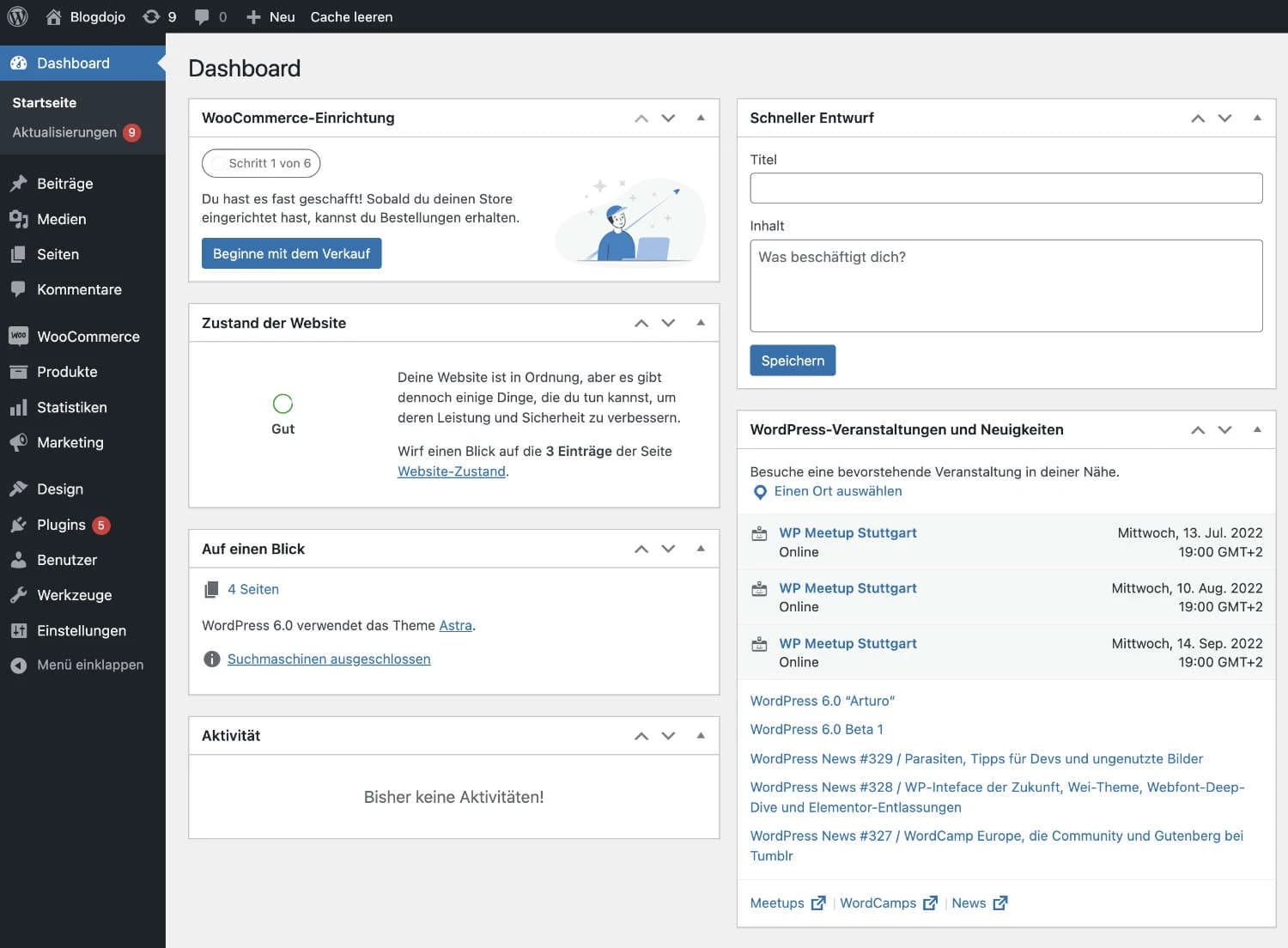 WordPress konfigurieren