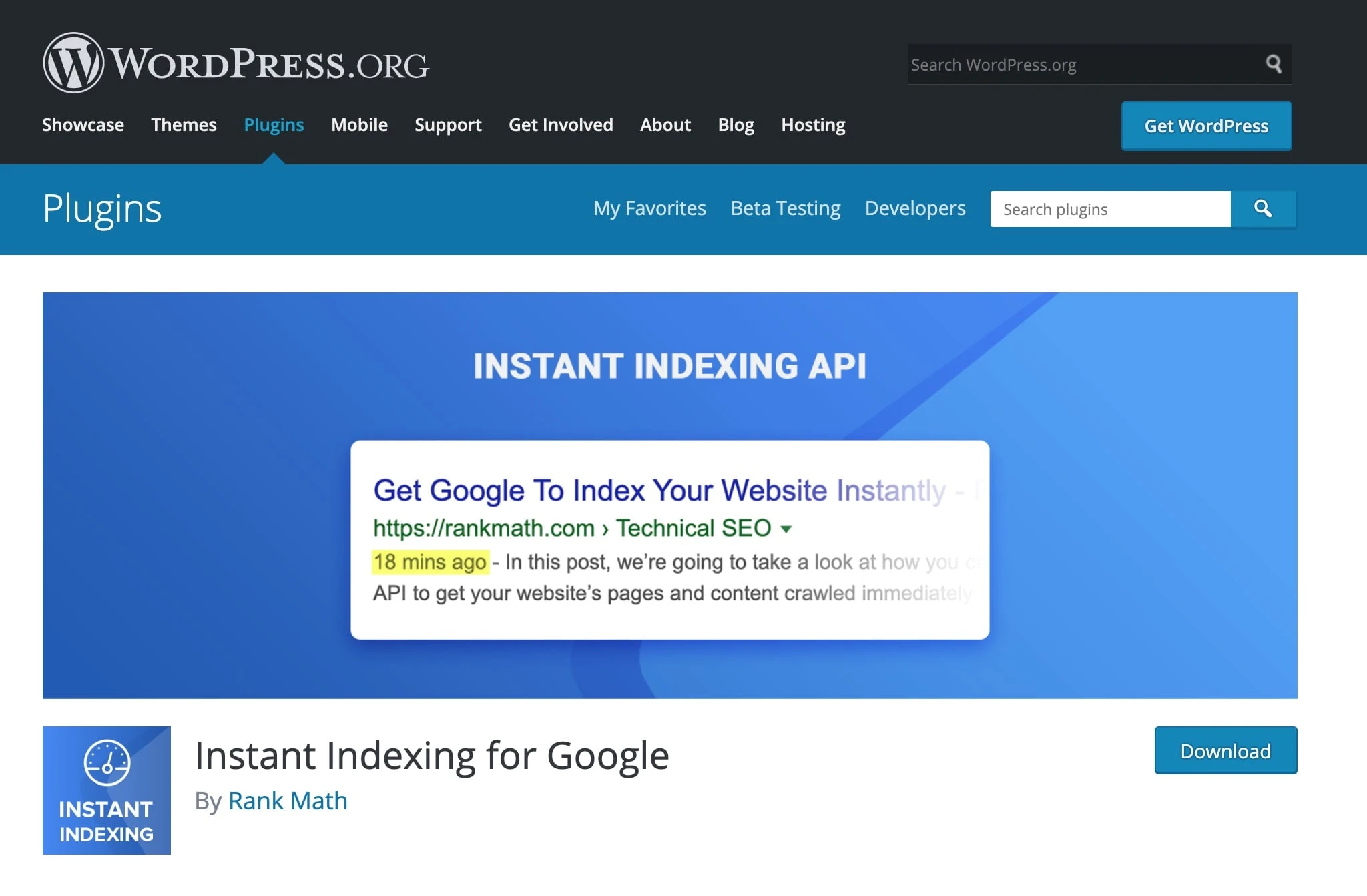 Instant Indexing for Google