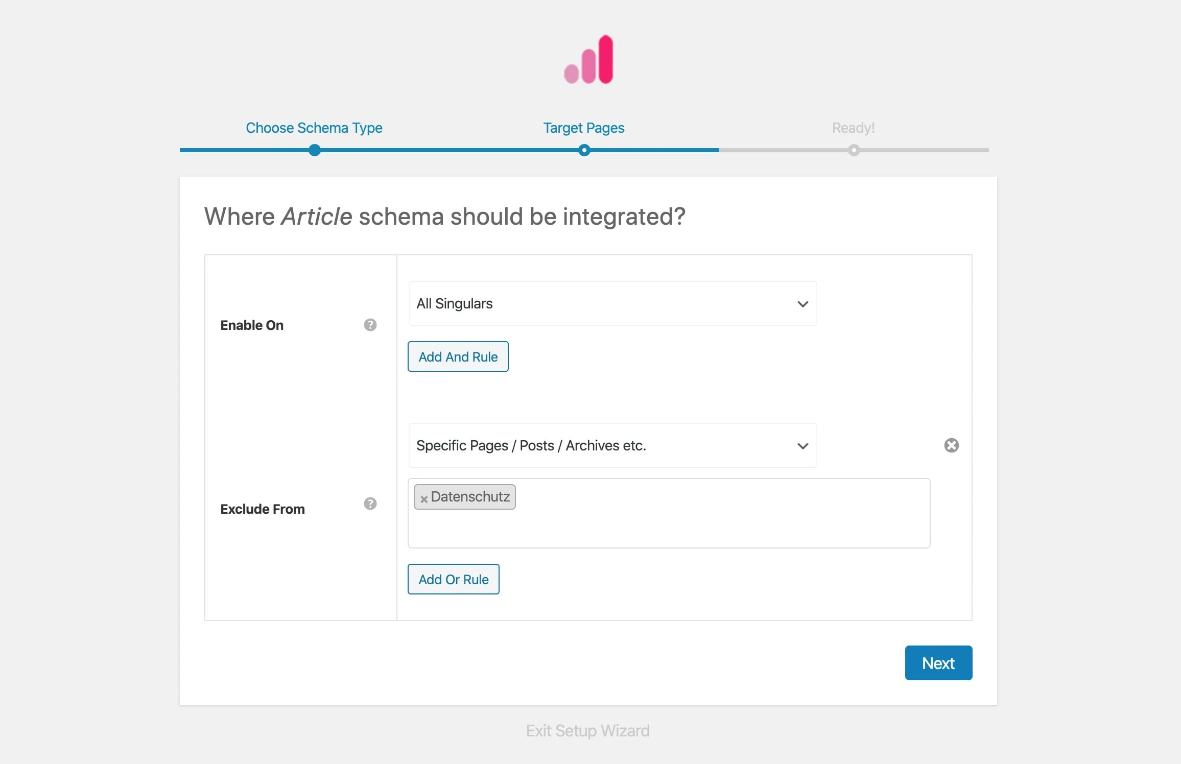 Mit dem Setup-Wizard Schemata massenhaft zuweisen