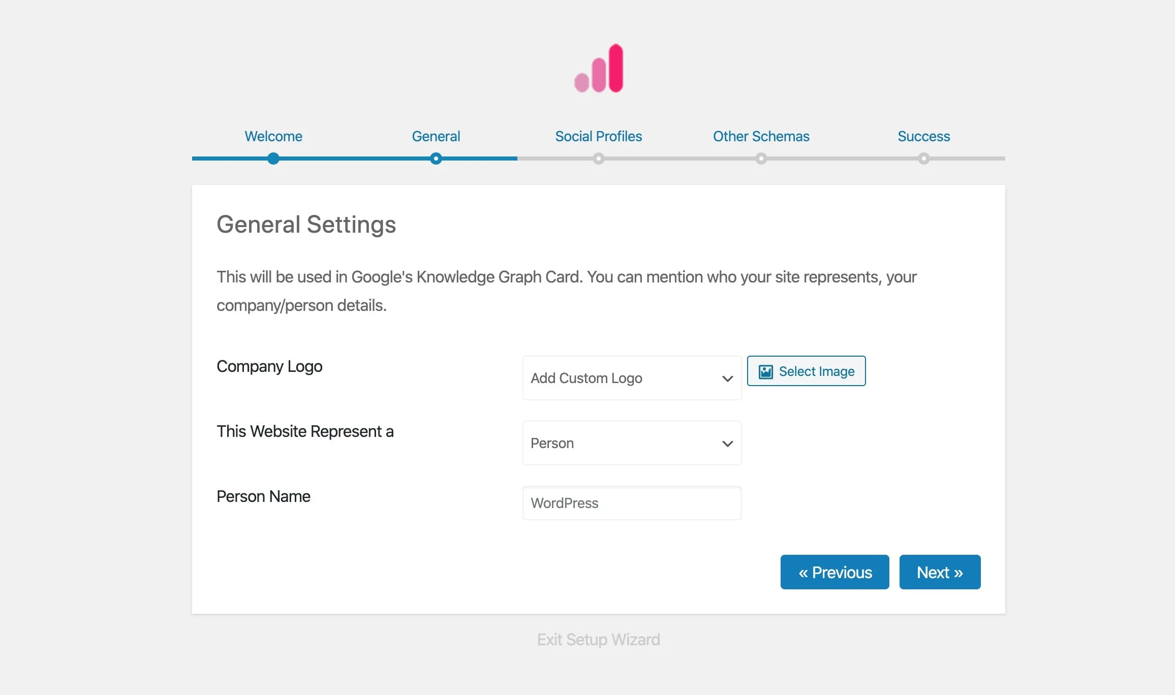 Setup-Wizard von Schema Pro