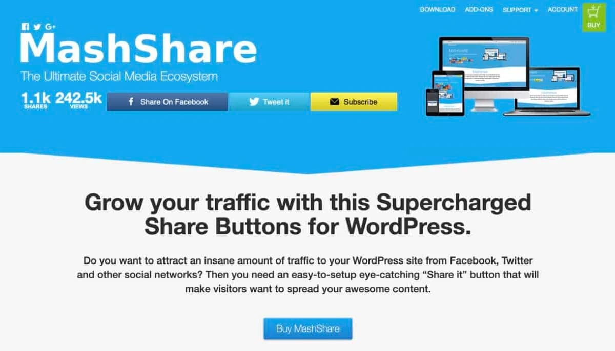 Mashshare ist ein tolles Social Media Plugin, das du durch viele Erweiterungen an deine Wünsche anpassen kannst