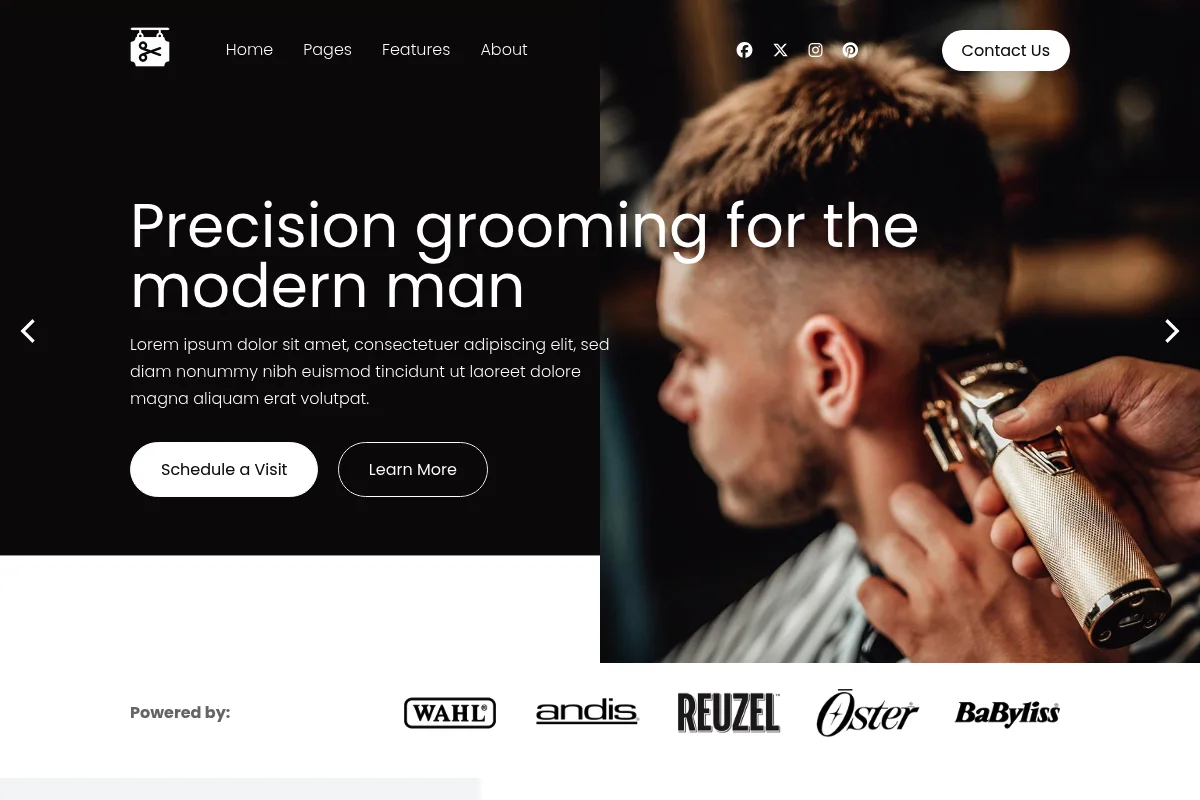 Barber Joomla Template Screenshot