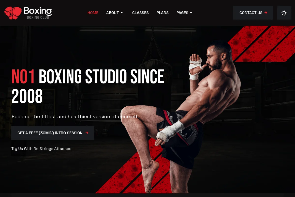 JA Boxing Joomla Template Screenshot
