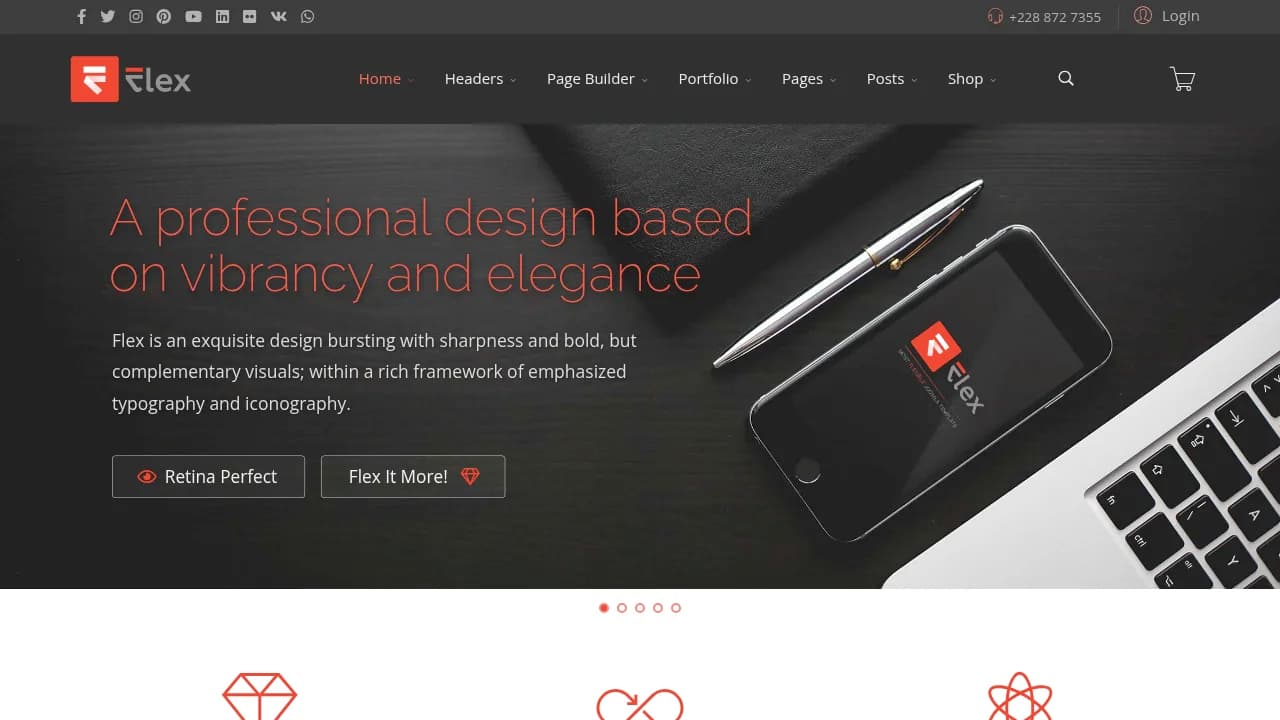 FLEX Joomla Template Screenshot