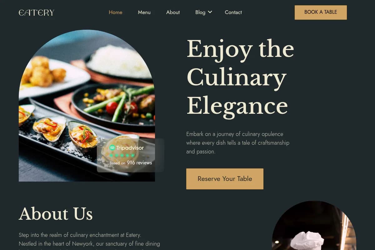 Eatery Joomla Template Screenshot