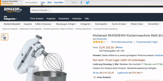 Amazon PartnerNet SiteStripe
