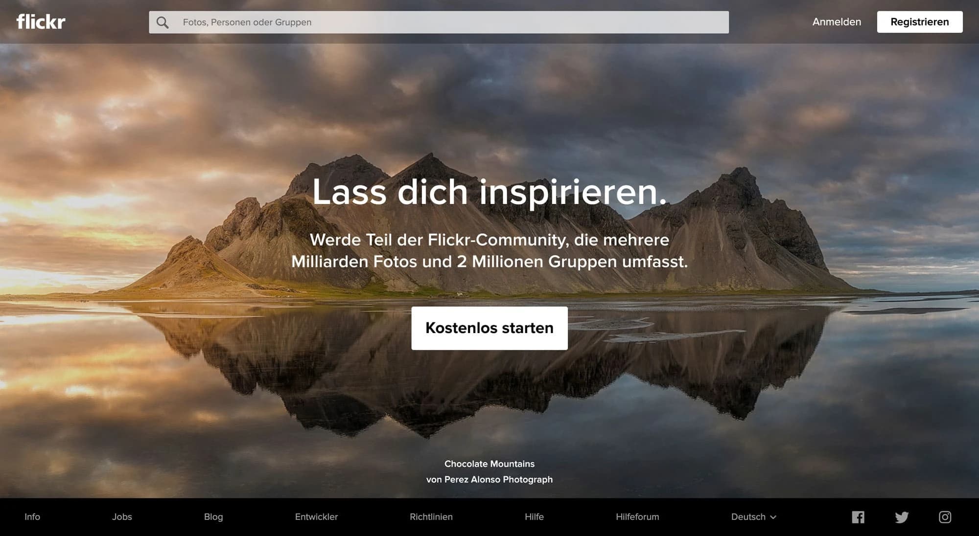 Flickr stellten Millionen von kostenlosen Bildern zur Verfügung