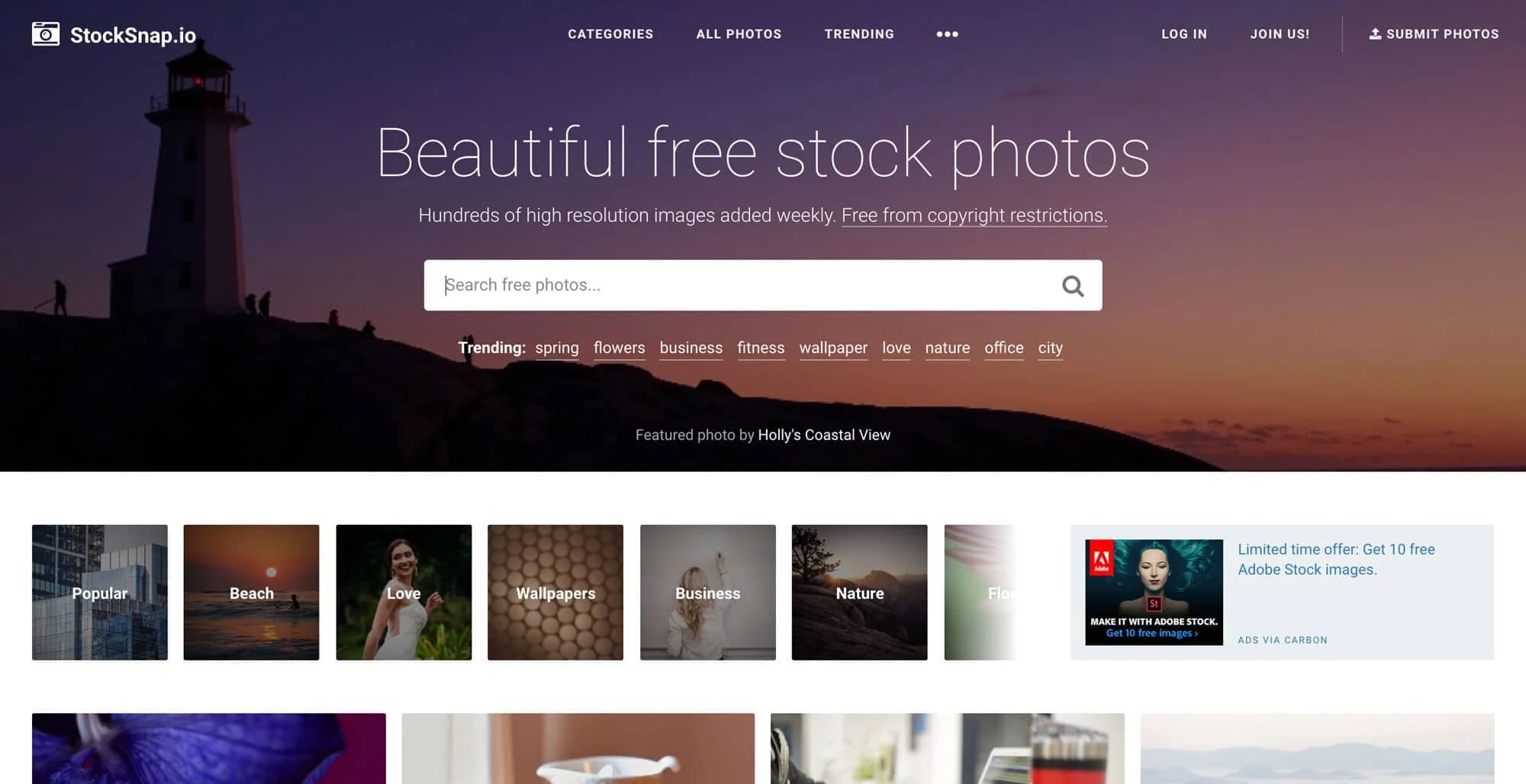 Stocksnap.io hat sich vor allem auf Landschaftsaufnahmen spezialisiert