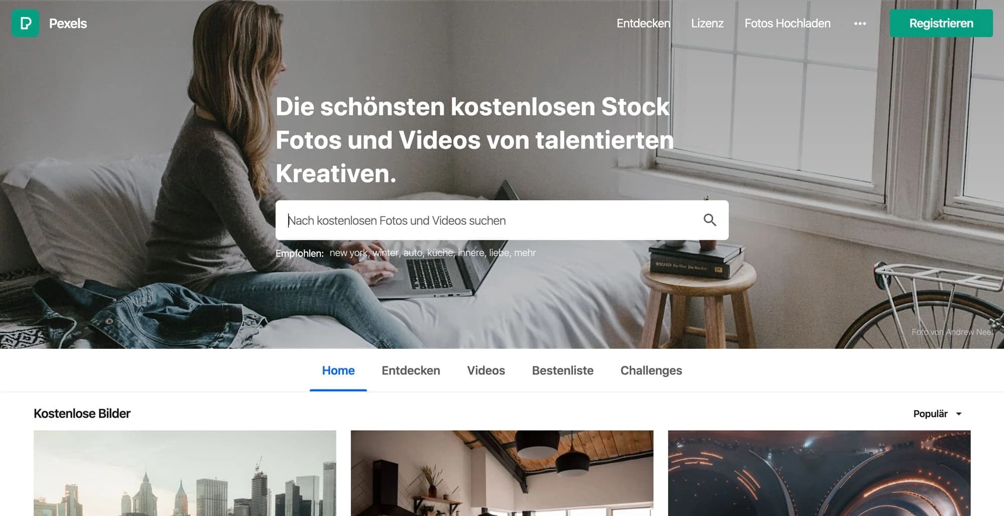 Kostenlos: Die Bilddatenbank Pexels