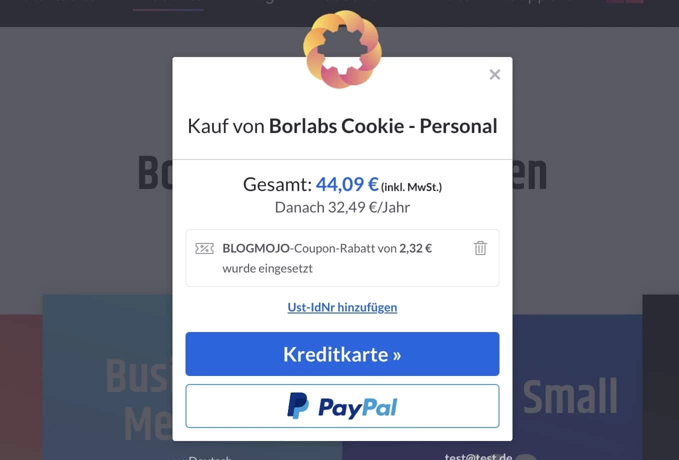 Borlabs Cookie Gutschein