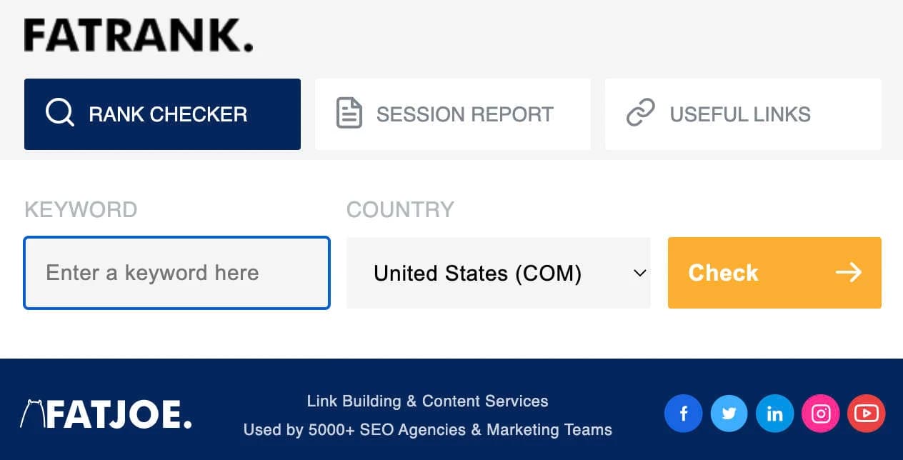FATRANK Erweiterung zeigt das Google-Ranking einer Website