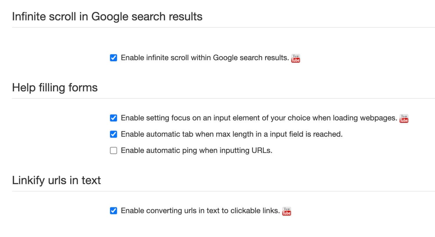 gInfinity Erweiterung mit Infinite Scroll in den Google-Suchergebnissen