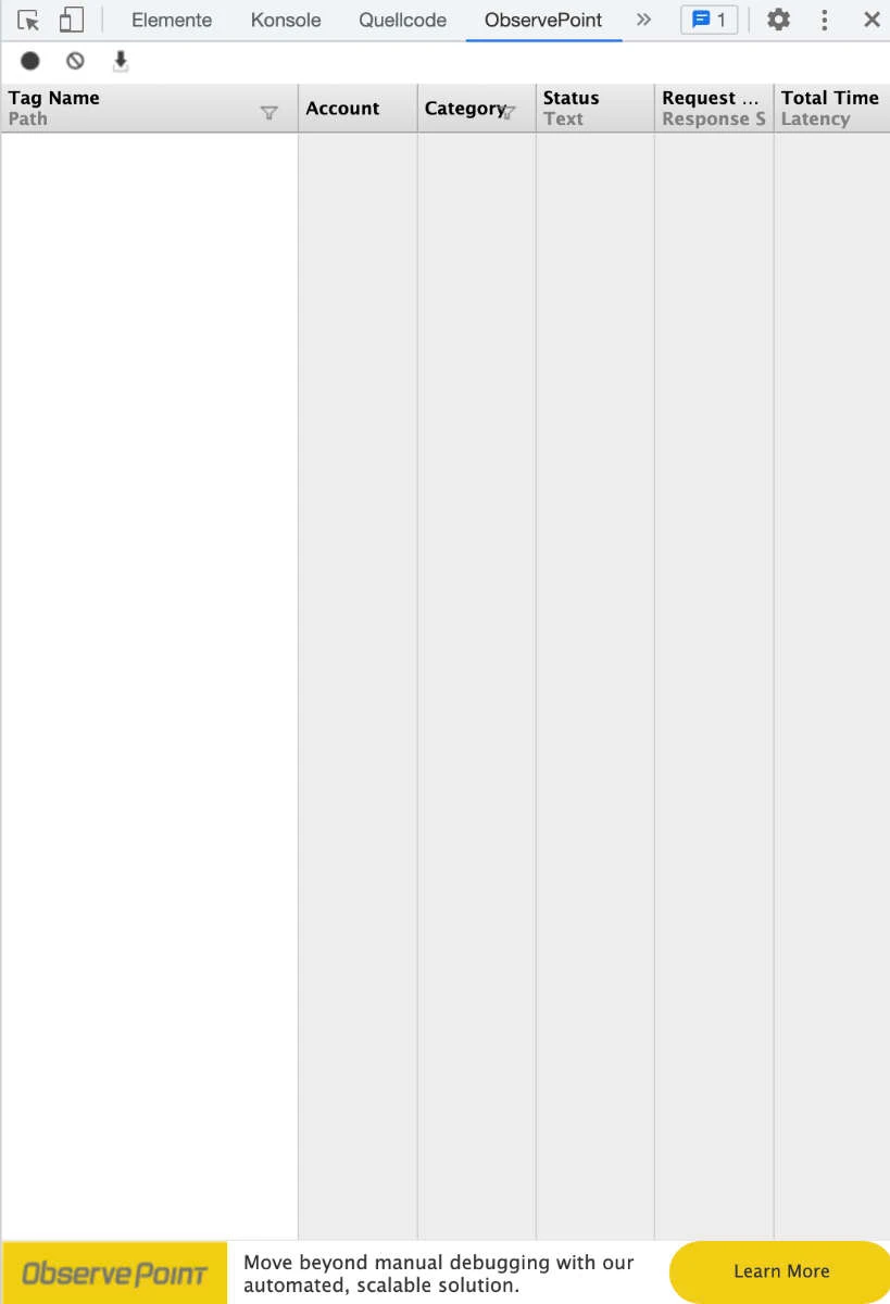 ObservePoint Tag Debugger