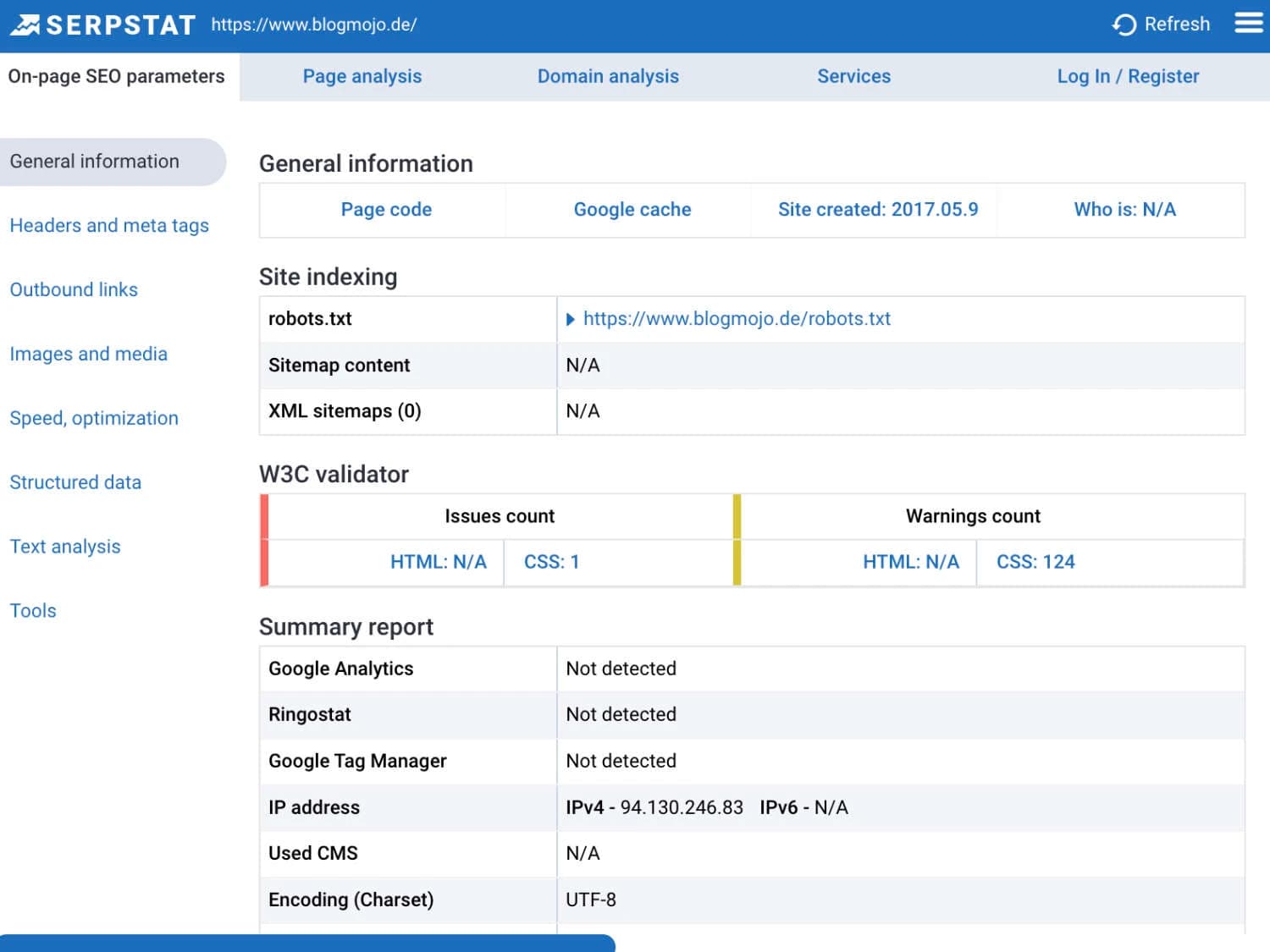 Serpstat SEO Checker