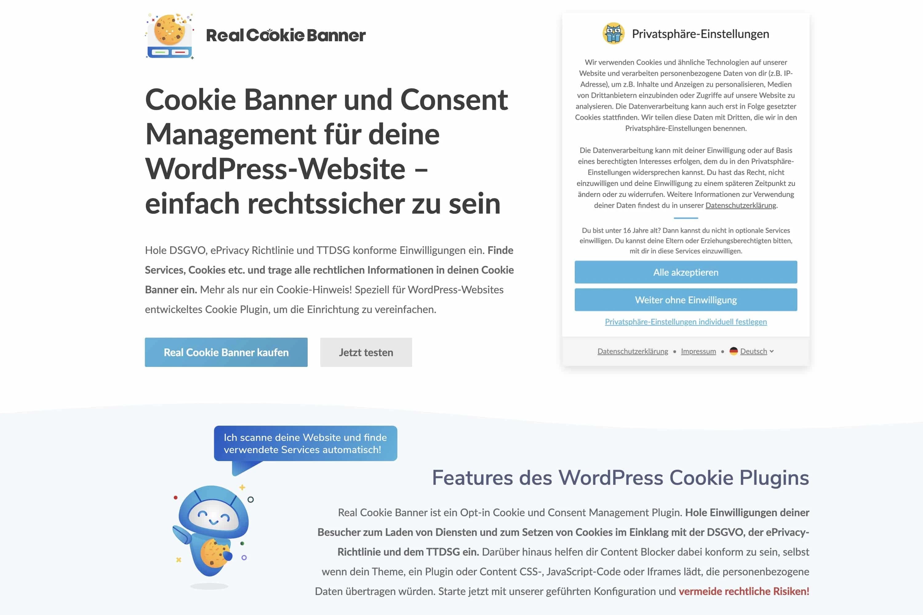 Real Cookie Banner als Cookie-Consent-Tool für WordPress