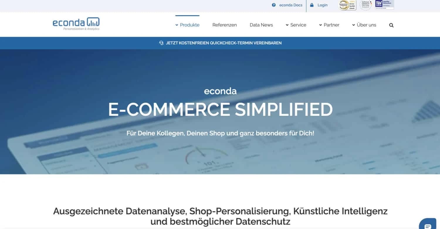 Econda Analytics ist ein umfangreiches Analyse Tool für Online-Shops