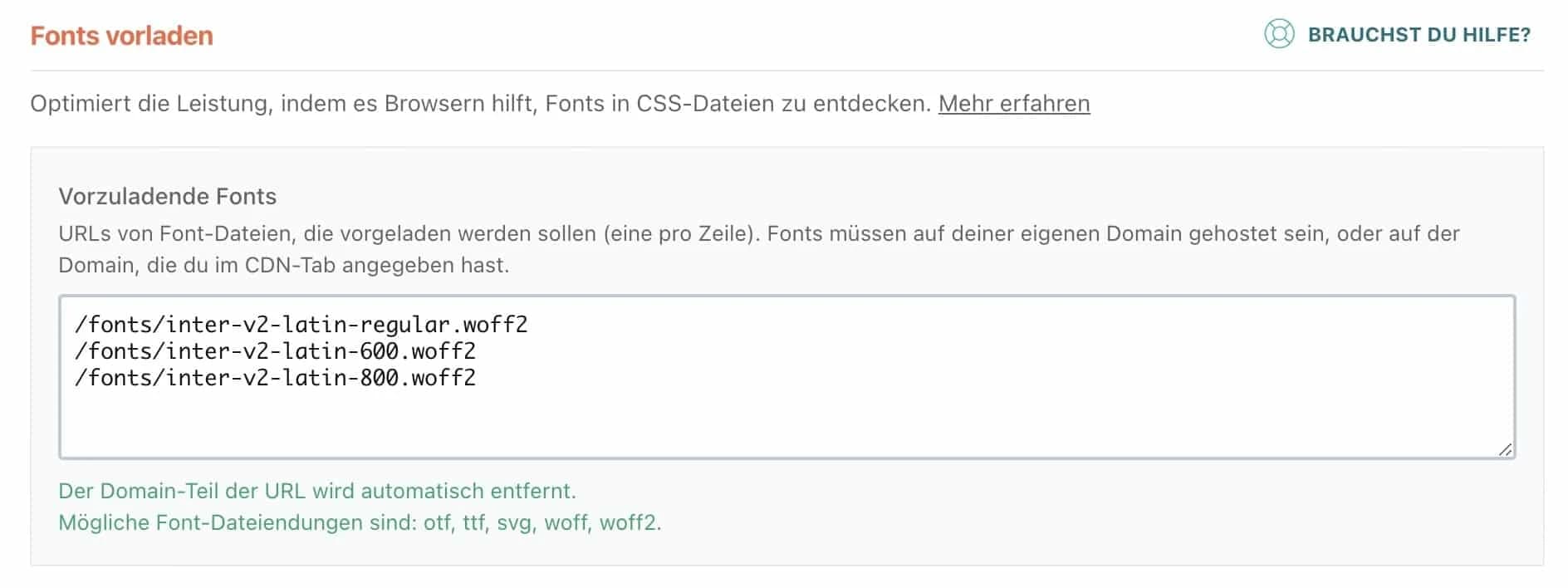 Google Fonts mit WP Rocket vorladen