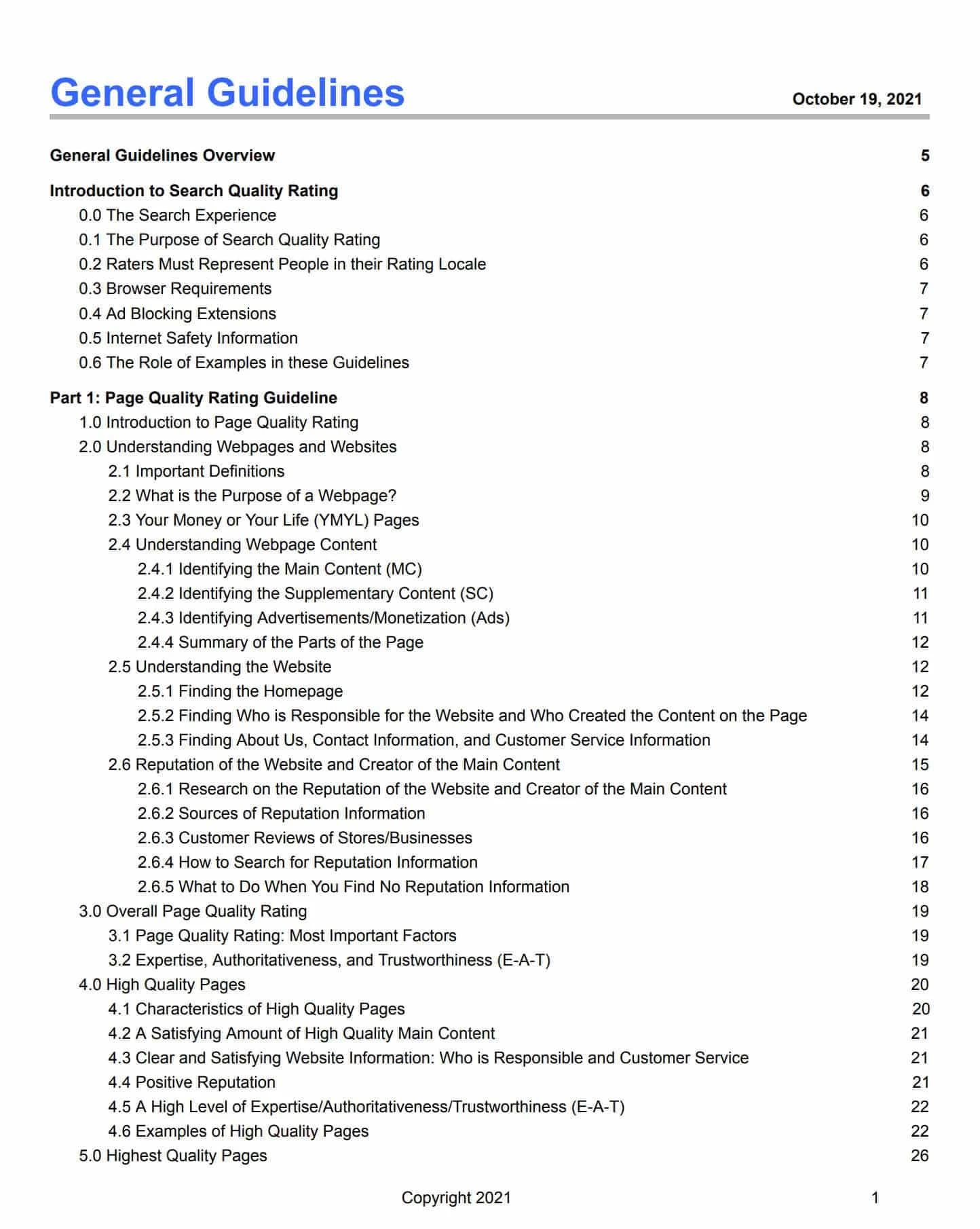 Search Quality Evaluator Guidelines