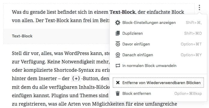 Wiederverwendbaren Block löschen