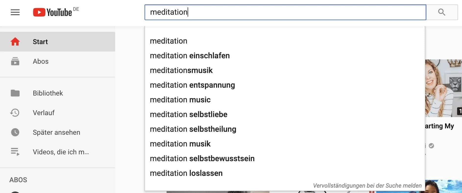 Die Autovervollständigung von YouTube für die Ideenfindung nutzen