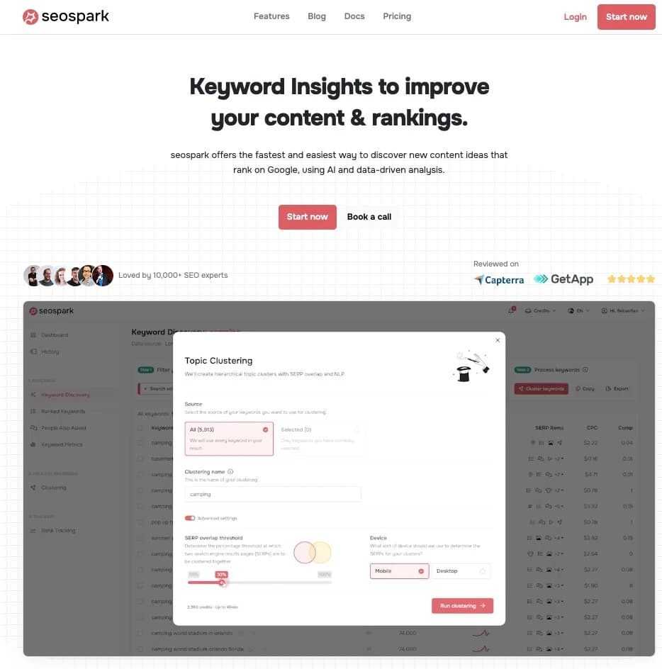 seospark (ehemals Hypersuggest) zur Autocomplete-Keyword-Recherche