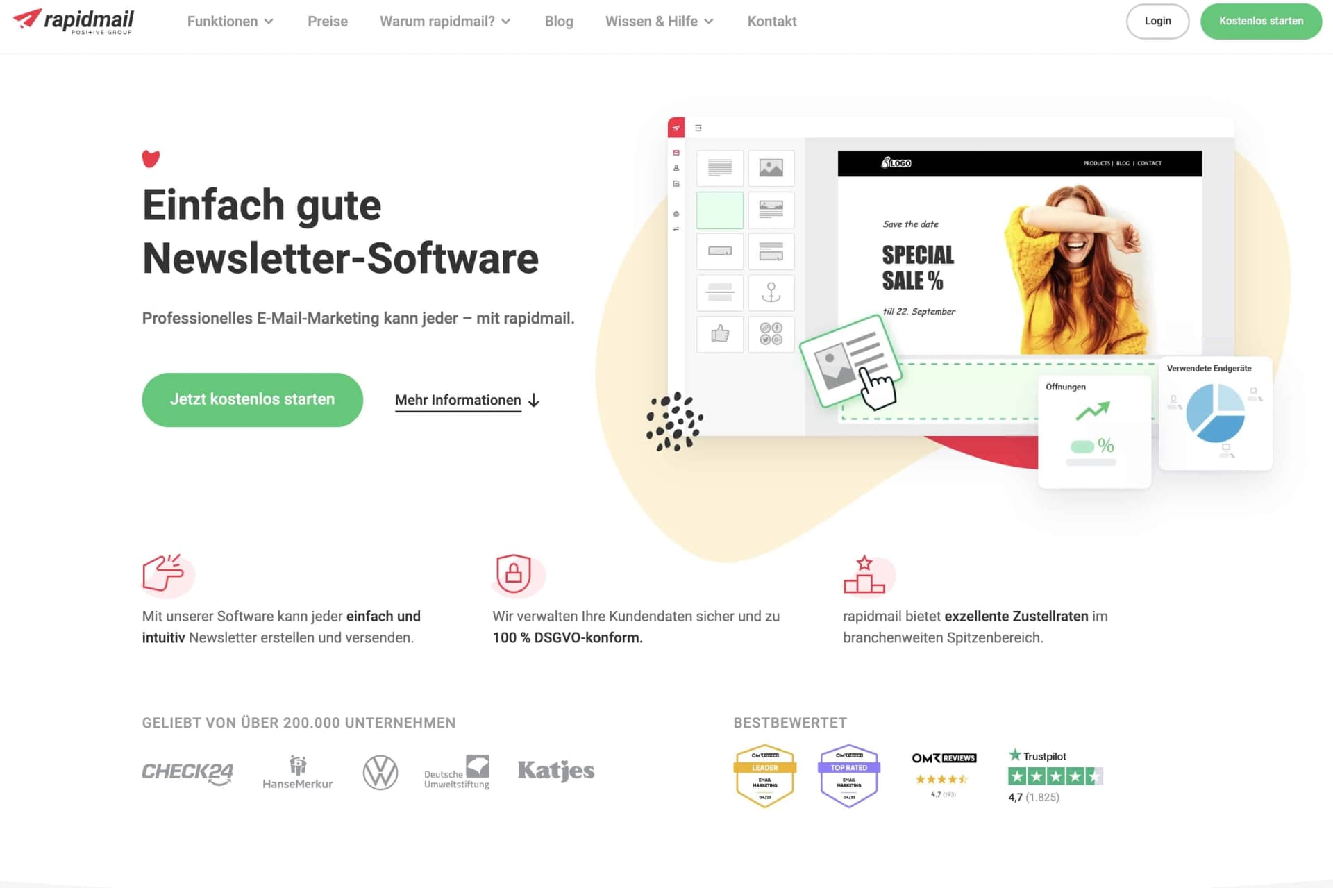 rapidmail Newsletter-Tool als Mailchimp-Alternative