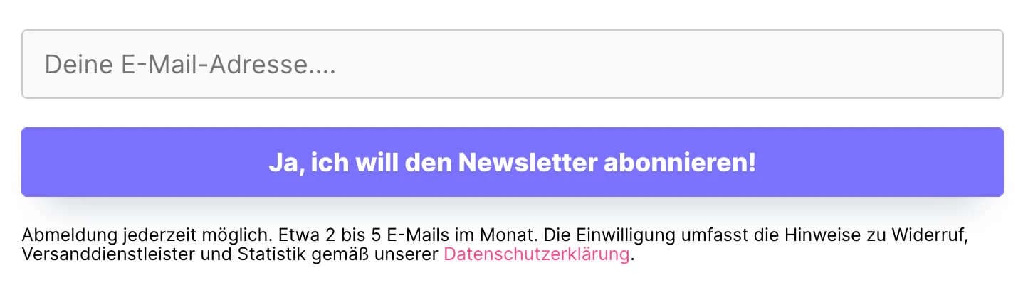 Blogmojo Newsletter Opt-in-Formular