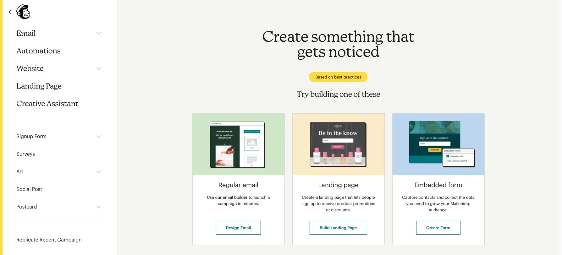 Einen Newsletter in Mailchimp erstellen