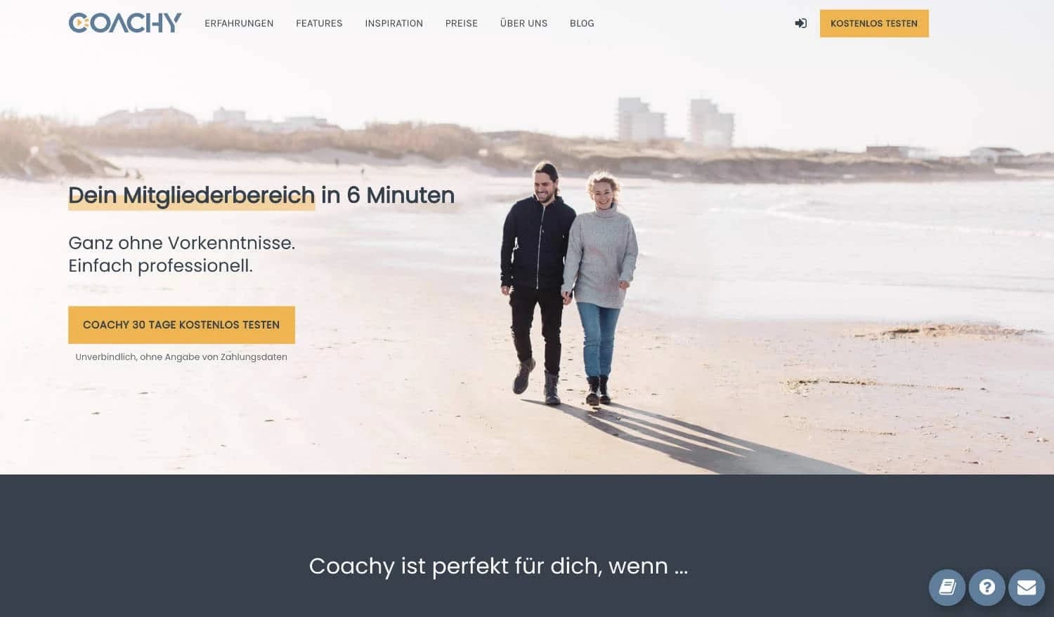 Der deutsche Anbieter Coachy hilft dir dabei, Online-Kurse zu erstellen.