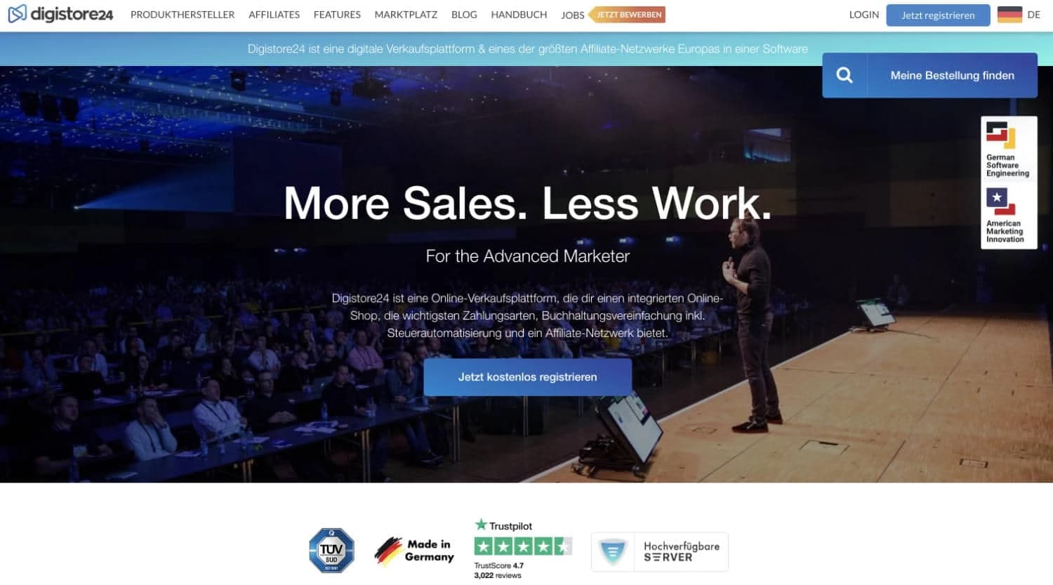 Digistore24 ist ein Bezahldienstanbieter, der deine Produkte im Reseller-Modell vertreibt.