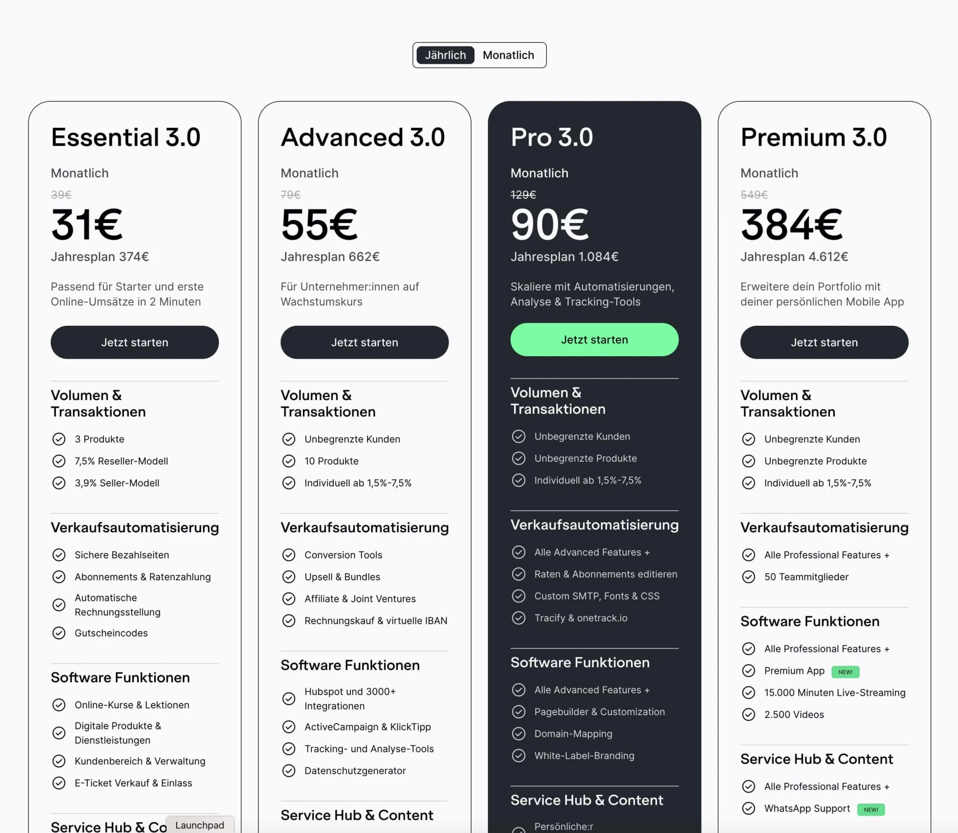 elopage Preise und Pakete