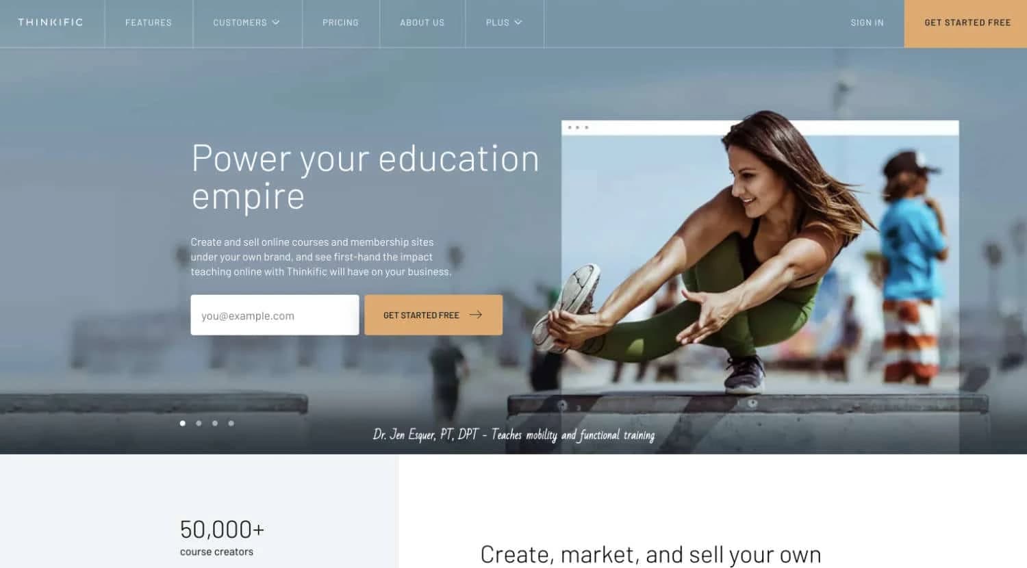 Thinkific ist eine Online-Kurs-Plattform, deren Fokus vor allem auf Live-Unterrichtung liegt.