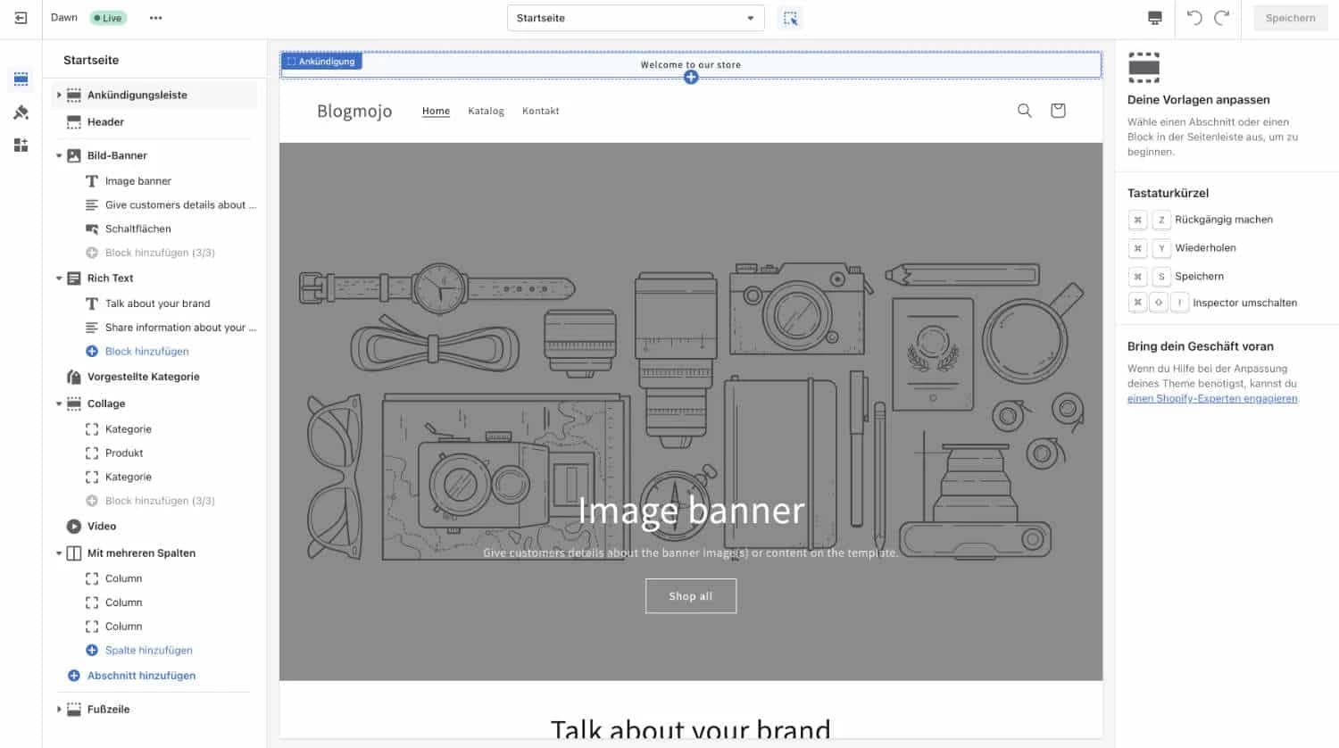 Shopify Theme anpassen