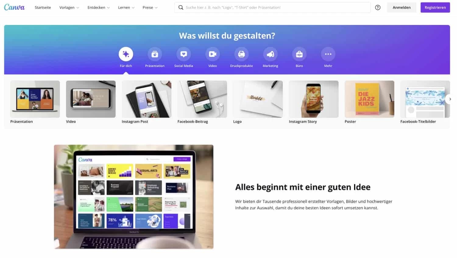 Canva als Photoshop-Alternative für Grafik-Design