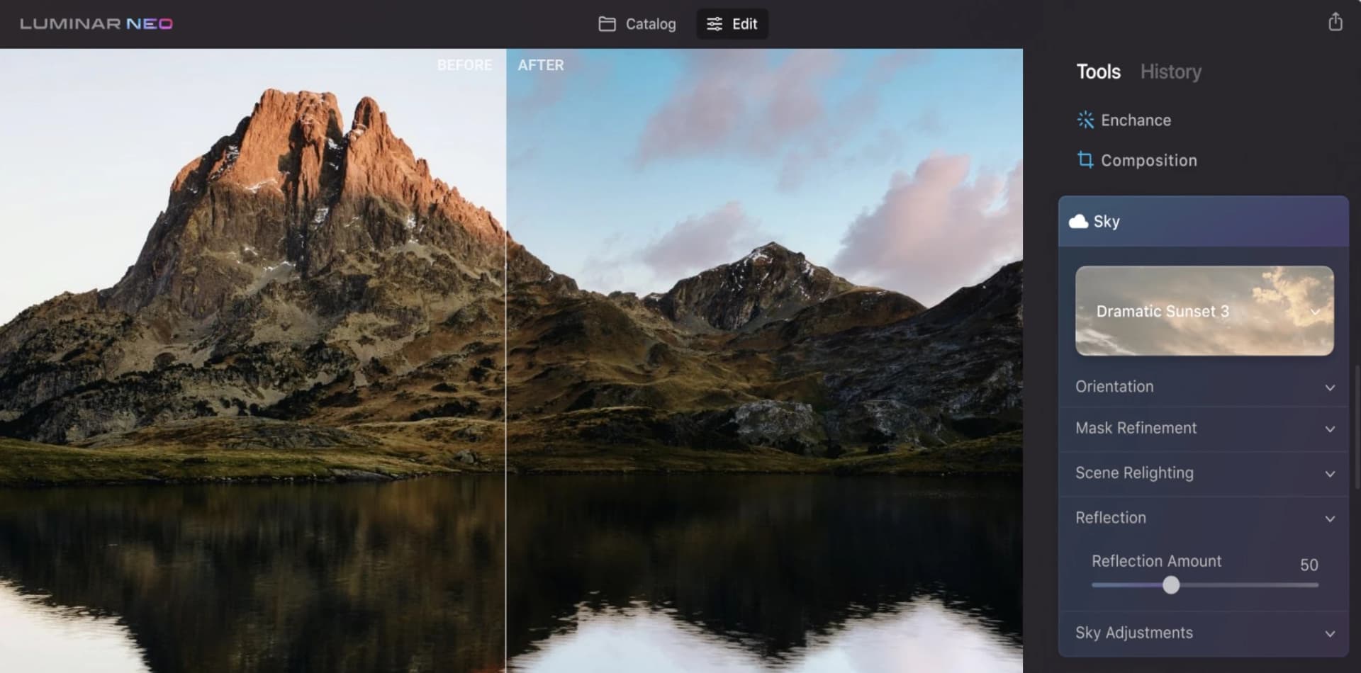 Luminar Neo: Himmel in einem Foto per KI ersetzen