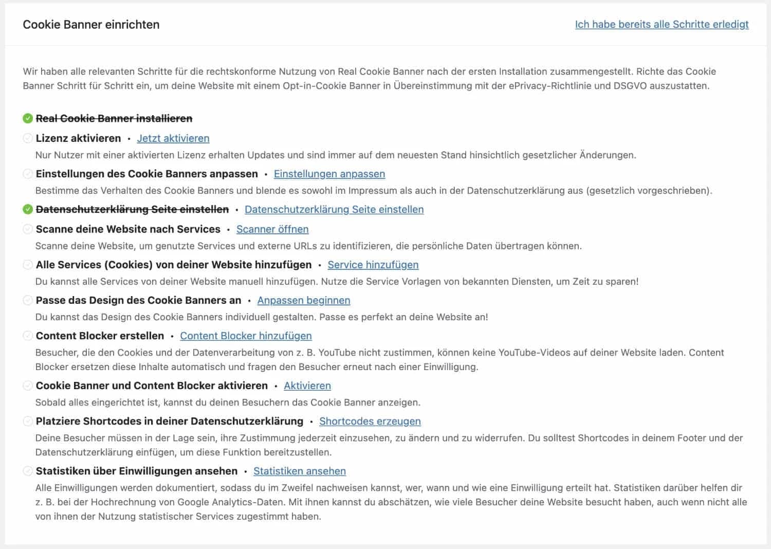 Real Cookie Banner Checkliste