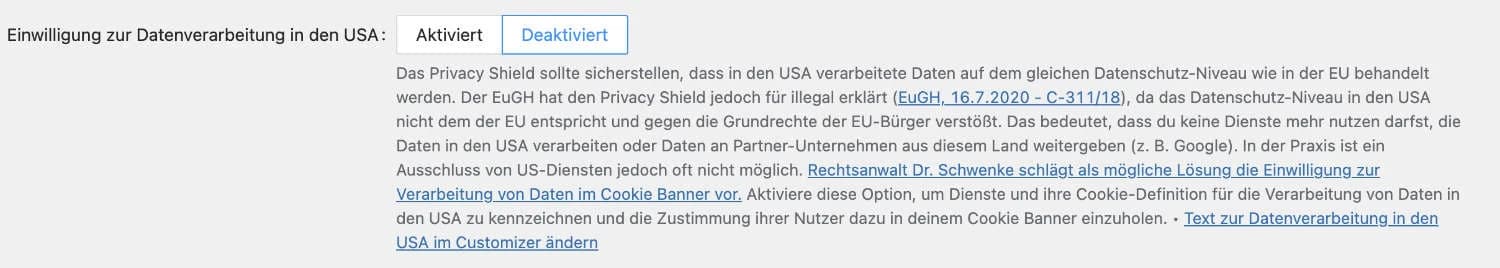 Getrennte Einwilligung USA
