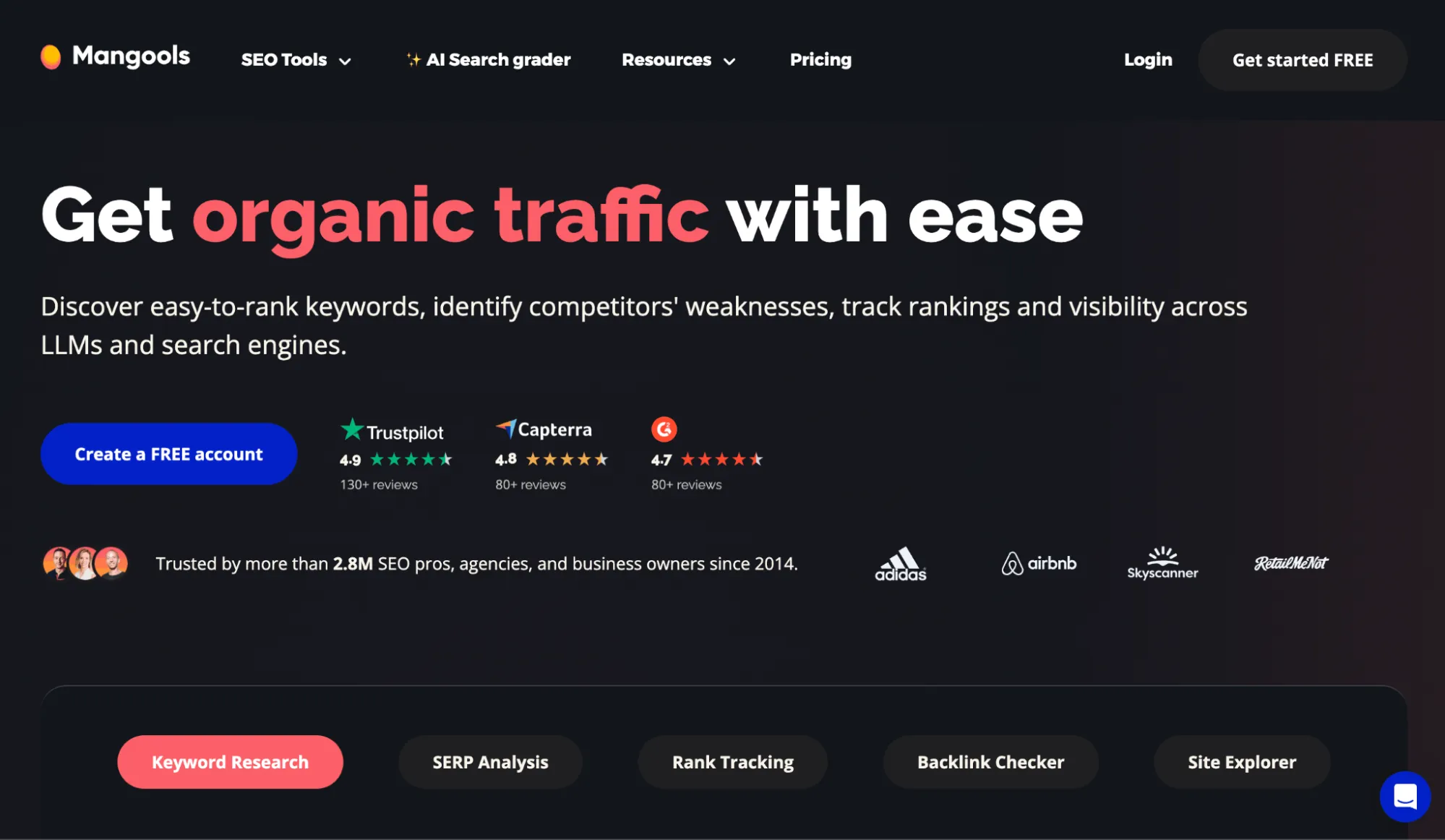 Mangools KWFinder Keyword-Recherche