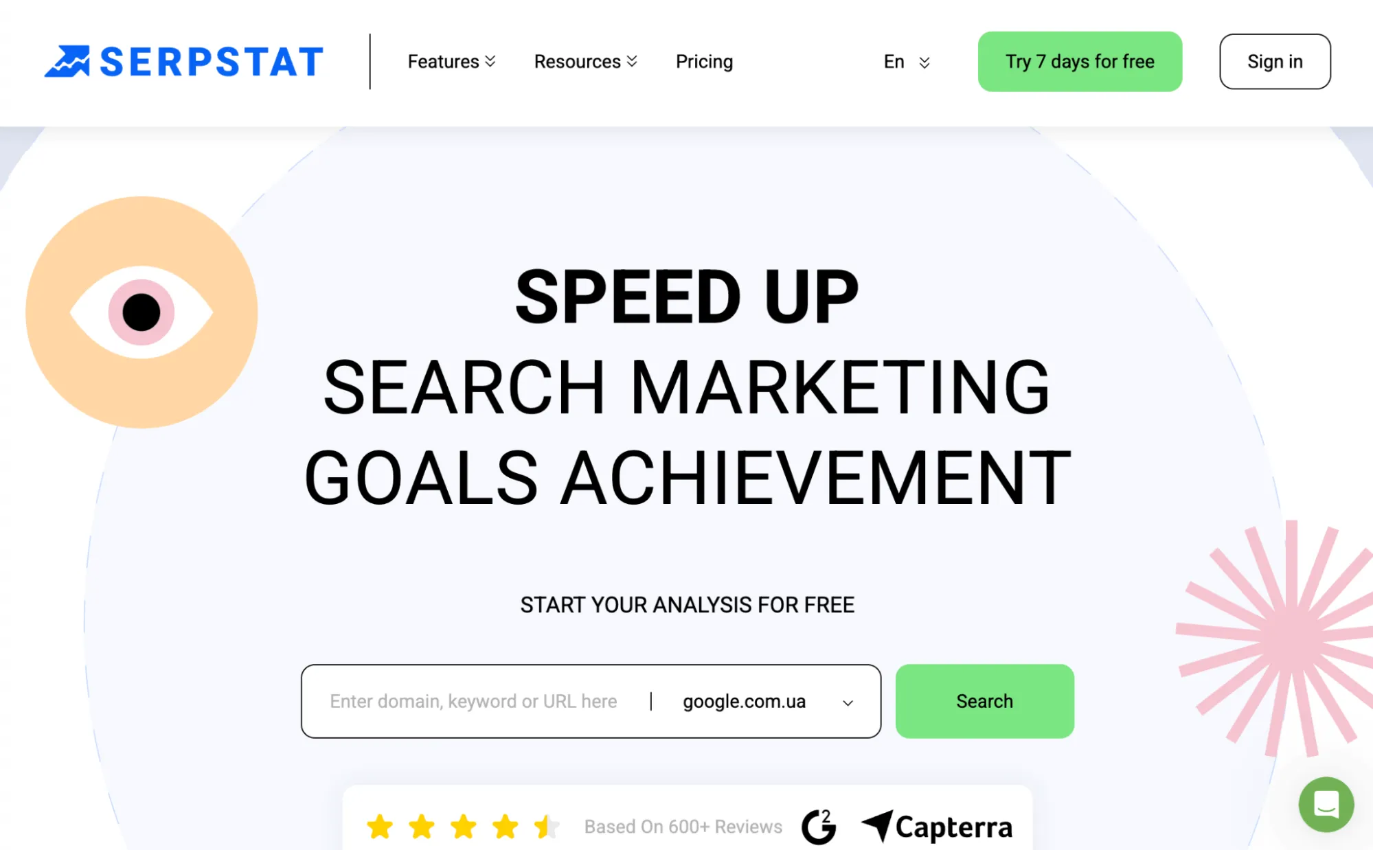 Serpstat Domain-Analyse Dashboard