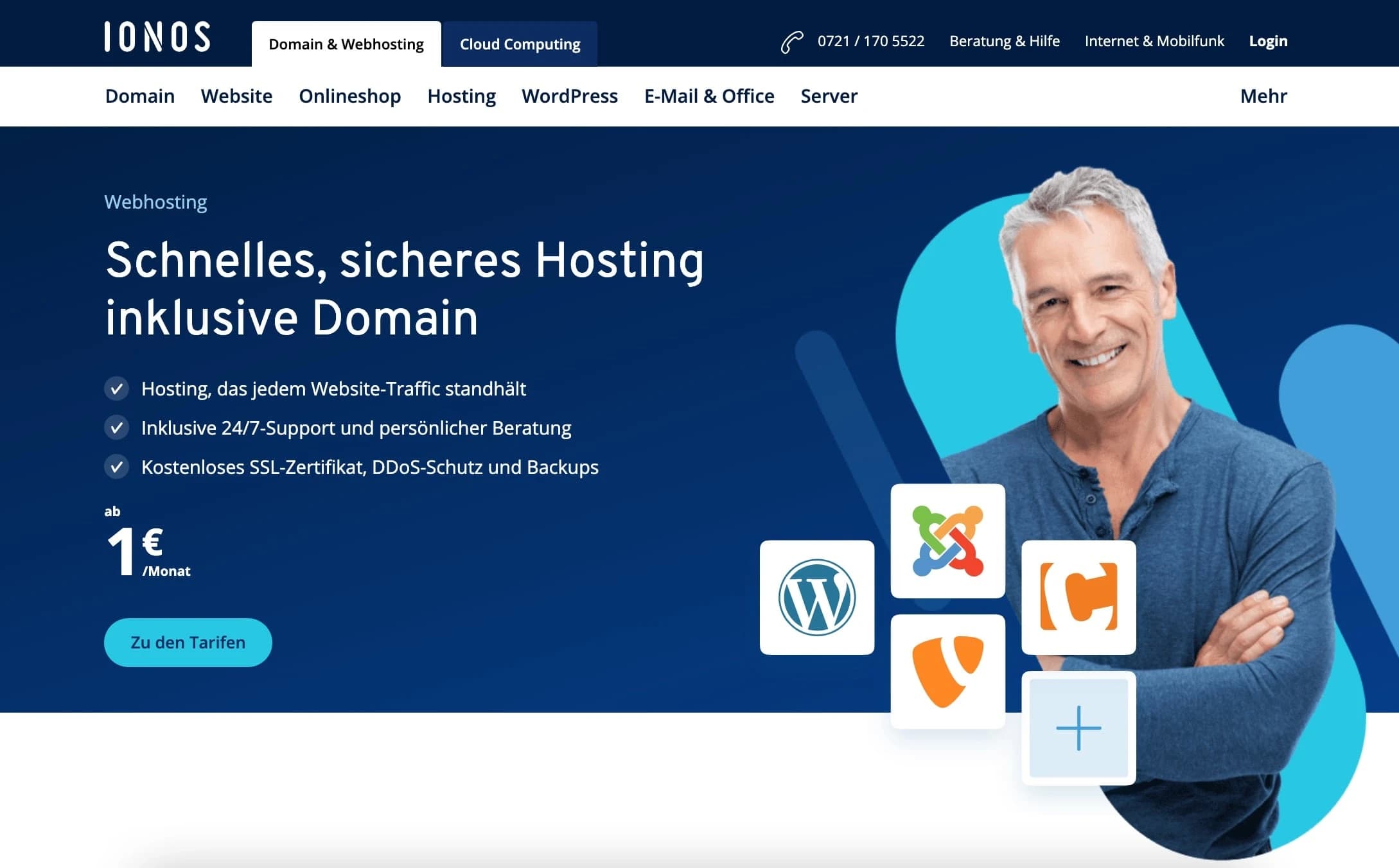 IONOS Webhosting Startseite