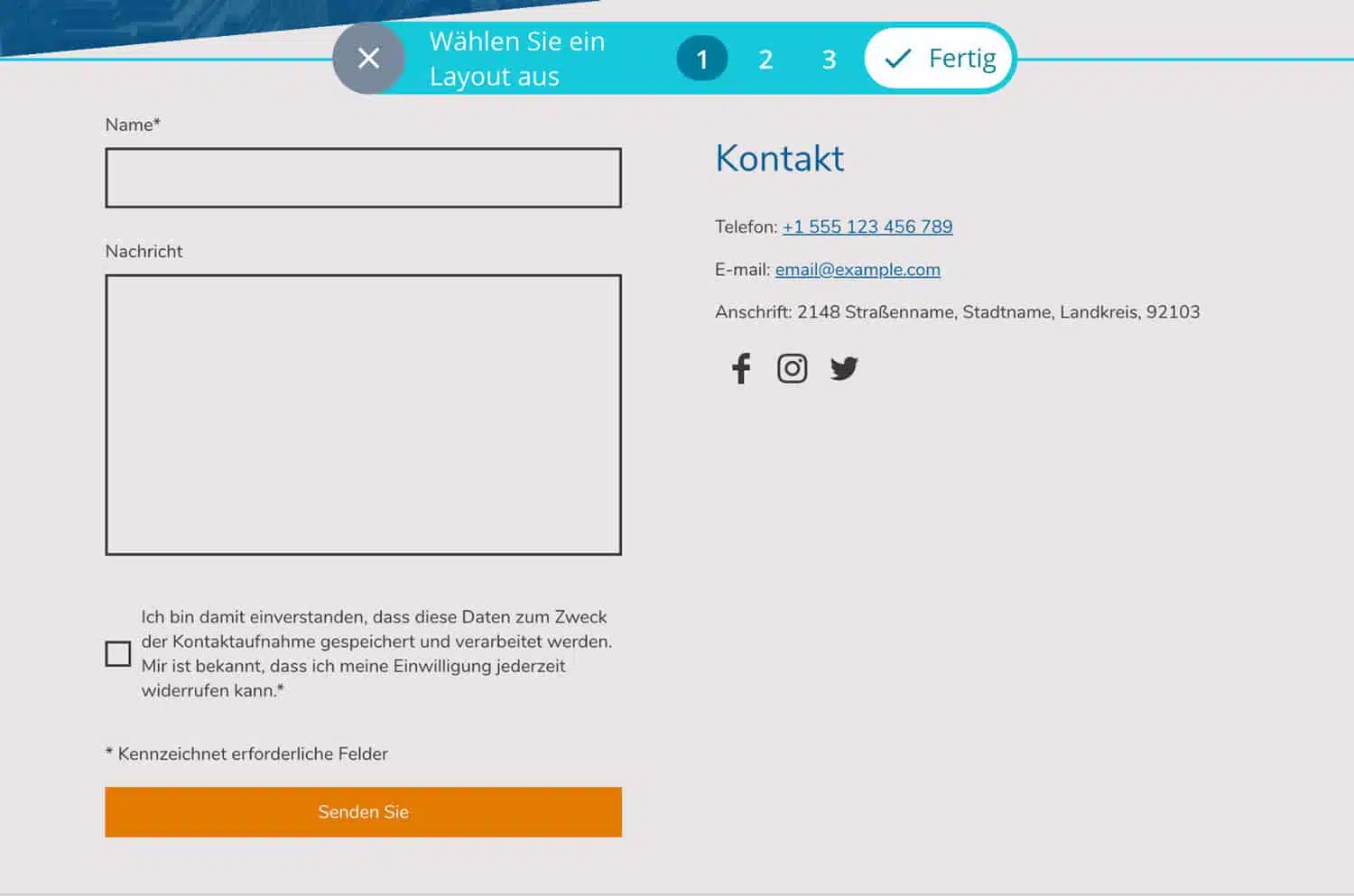 Der IONOS Homepage Baukasten stellt dir ein wirklich geniales Kontaktformular zur Verfügung